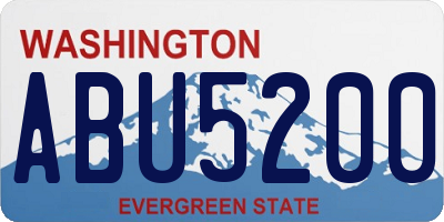 WA license plate ABU5200