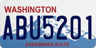 WA license plate ABU5201