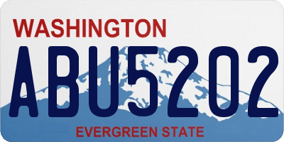 WA license plate ABU5202