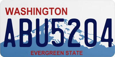 WA license plate ABU5204