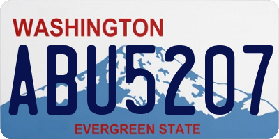 WA license plate ABU5207