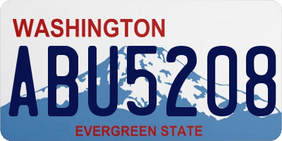 WA license plate ABU5208