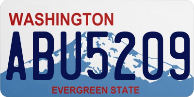 WA license plate ABU5209