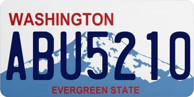 WA license plate ABU5210