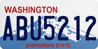 WA license plate ABU5212