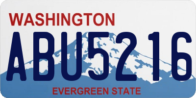 WA license plate ABU5216