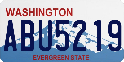 WA license plate ABU5219