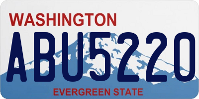 WA license plate ABU5220