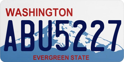 WA license plate ABU5227