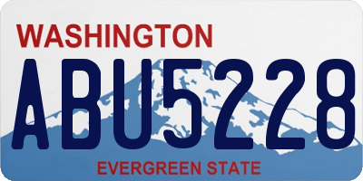 WA license plate ABU5228