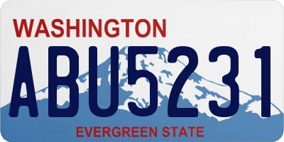 WA license plate ABU5231