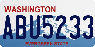 WA license plate ABU5233