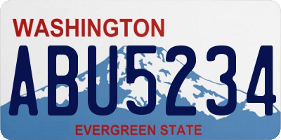 WA license plate ABU5234