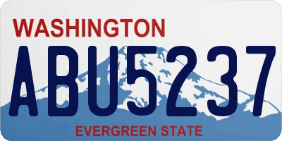 WA license plate ABU5237