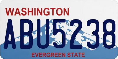 WA license plate ABU5238