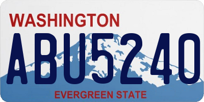 WA license plate ABU5240