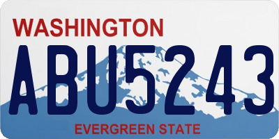 WA license plate ABU5243