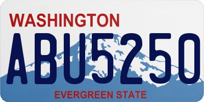 WA license plate ABU5250