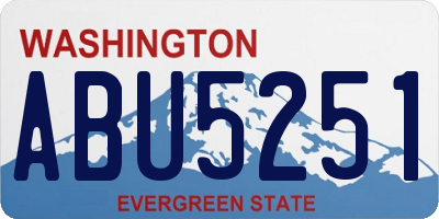WA license plate ABU5251