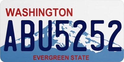 WA license plate ABU5252