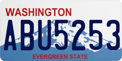 WA license plate ABU5253