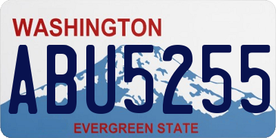 WA license plate ABU5255