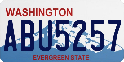 WA license plate ABU5257