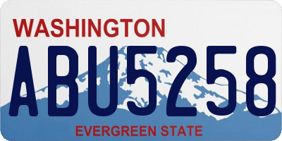 WA license plate ABU5258