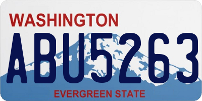 WA license plate ABU5263
