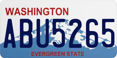 WA license plate ABU5265
