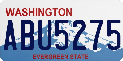 WA license plate ABU5275