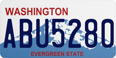 WA license plate ABU5280