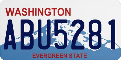 WA license plate ABU5281