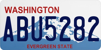 WA license plate ABU5282