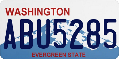 WA license plate ABU5285