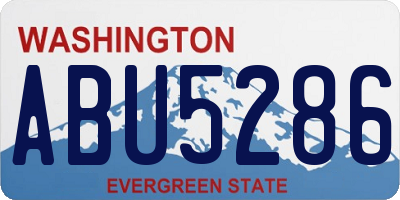 WA license plate ABU5286