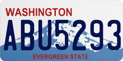 WA license plate ABU5293