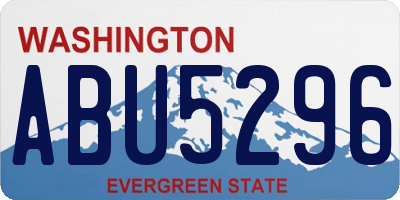 WA license plate ABU5296