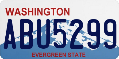 WA license plate ABU5299
