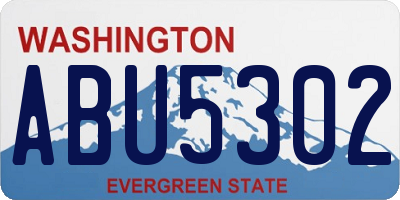 WA license plate ABU5302