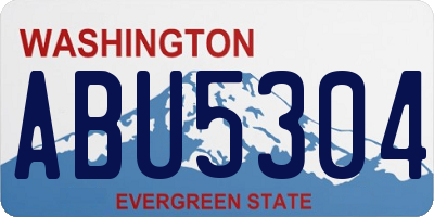 WA license plate ABU5304