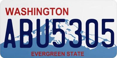WA license plate ABU5305