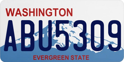 WA license plate ABU5309