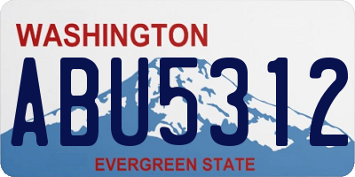 WA license plate ABU5312