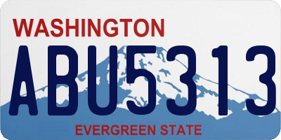 WA license plate ABU5313