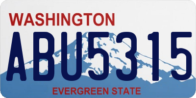 WA license plate ABU5315