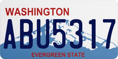 WA license plate ABU5317