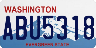 WA license plate ABU5318