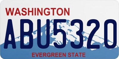 WA license plate ABU5320
