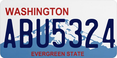 WA license plate ABU5324
